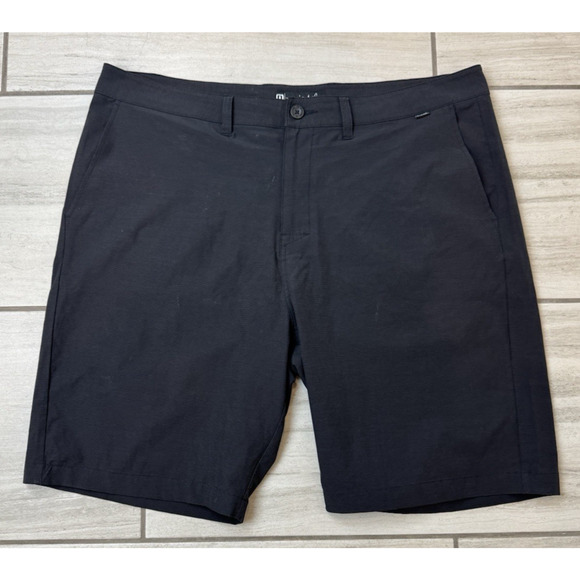 Travis Mathew Lot 2 pair Golf Shorts Men's size 40 Heathered Gray & Black - Picture 3 of 12